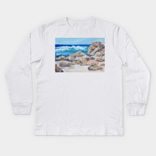Kylie's Beach - midday Kids Long Sleeve T-Shirt